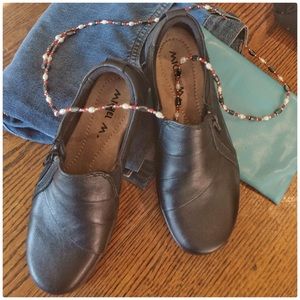 Black Slip on Loafers/Clogs by Michel M -5.5M-